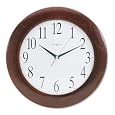 Howard Miller Corporate Wall Clock, 12-3/4in, Cherry, 1 AA Battery