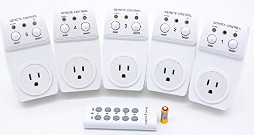 Carelove Remote Control Socket Plug &amp; Outlet / Wireless Switch Kit for Household Appliances (5 set)