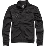 Fox Racing Top Shelf Track Men's Sportswear Jacket w/ Free B&F Heart Sticker Bundle - Black / Medium