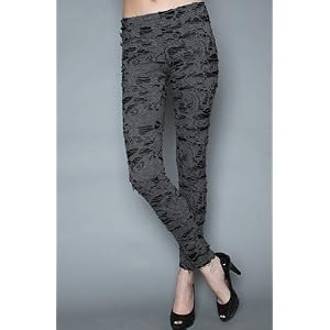 Buy *NYC Boutique The Destroyed Leggings in Charcoal,Leggings for Women by NYC Boutique