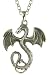Silver Gents Large Dragon Pendant with 18