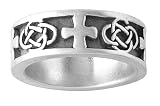  : Sterling Silver Celtic Design Cross Ring by Bob Siemon, Size 11