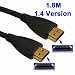 LUPO V1.4, HDMI to HDMI 19Pin Cable (supports Ethernet, Sky, HD TV, Xbox 360, PS3 etc, Length: 1.8m)