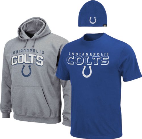 Indianapolis Colts Youth Beanie, Hoodie, and T-Shirt 3-Pack Set