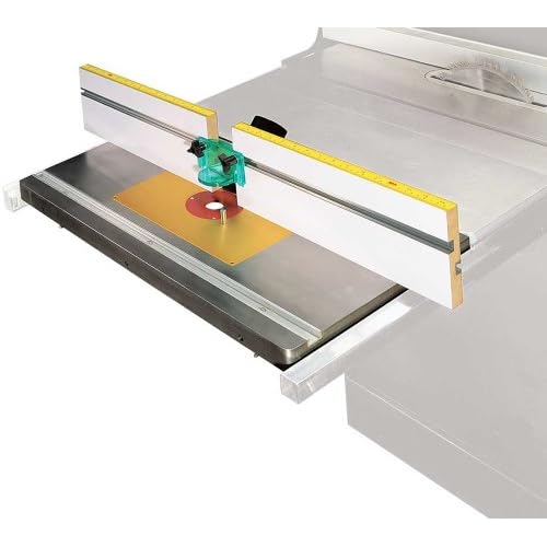 MLCS 2397 Extension Cast Iron Router Table Top & Fence with Aluminum Router Plate Table Saw