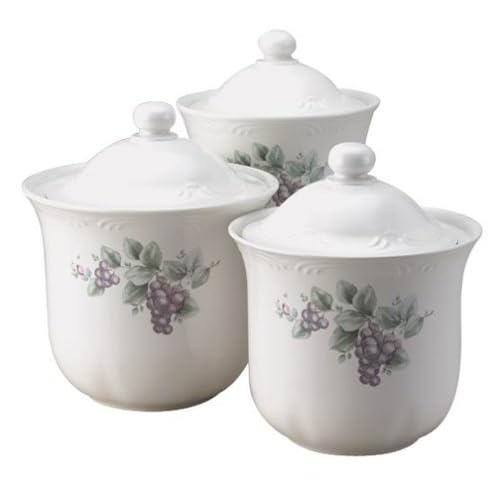 Pfaltzgraff Grapevine 3-Piece Sealed Canister Set