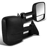 1988 - 1998 CHEVROLET CHEVY C10 PICK UP TRUCK MANUAL SIDE TOWING MIRRORS BLACK by Spec-D Tuning