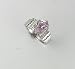 Kunzite Ring 3.15k Kunzite and o.72k G.S.I. Princess and Rounds Diamonds on 14k White Gold Ring