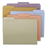 Smead 11953 Smead File Folders, 1/3 Cut, Top Tab, Letter, Assorted Colors, 100/Box