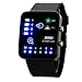 BesWLZ Technological Sense Binary Digital LED Waterproof Unisex Sports Wrist Watches Black