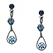 1928 Jewelry Blue Teardrop Dangle Earrings