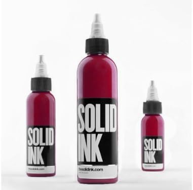 SOLID Tattoo Ink -BURGUNDY- 2oz Bottles -Tattoo Supplies-