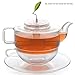 Tea Forte SONTU Glass Teapot with Custom Cover for Steeping