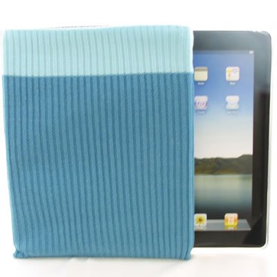 Apple iPad 3G tablet / Wifi 16GB, 32GB, 64GB Blue 2 Tones SOFT SOCK CASE Cover Pouch Carrying Bag