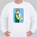 Sweatshirt with animals, body, individuals, individual, kiss, buss, little, humans, furry, person, human, caressing, boy, persons, furred, people, rabbit