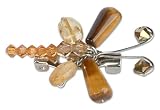 Tiger's eye brooch, 'Golden Dragonfly' 1 W 2 L