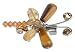 Tiger's eye brooch, 'Golden Dragonfly' 1