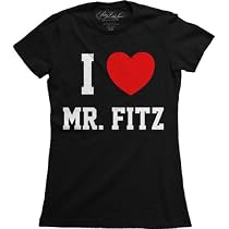 Pretty Little Liars I Heart Mr. Fitz Juniors Black T-shirt Tee