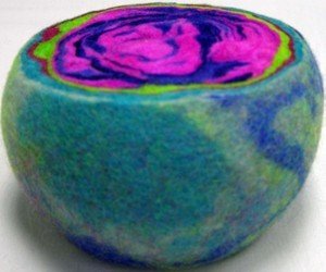  Original Large Multi-Color Ewesful Felted Wool Pincushion Pin Cushion