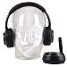 Wireless Earcup Stereo Headphones w/Transmitter Base Station (Black/Silver) image 3