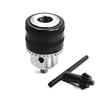 uxcell　ドリルチャック　鍵付き　B16　1.5-13mm　金属製　ラバー製　スチール製　ブラック　シルバー