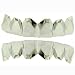 Silver plated Grillz top & bottom set grills bling