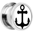 5/8" Steel White Black Anchor Screw Fit Plug