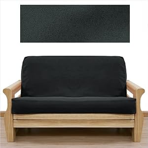 Ultra Suede Black 5 Piece Full Futon Cover Set
