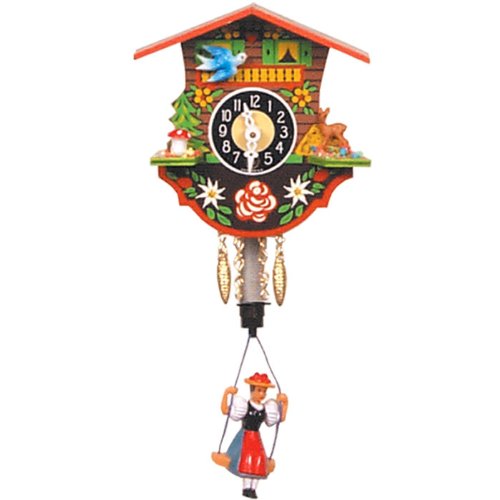 Black Forest Chalet Clock and Deer