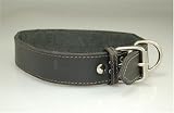 Top Dog Black Leather Collar 24