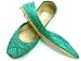 Beachcombers! Ethnic Embellished Silk Beaded & Sequin Indian Khussa Belly Dance Shoes Jade