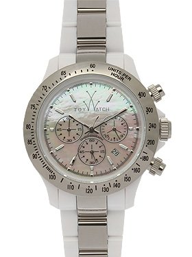 Heavy Metal Plasteramic Watch Collection - Silver Chrono White