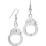 Handcuff Earrings - Silver Emitations