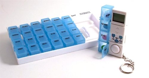 Digital pill organizer - 4 alarms - 7 detachable compartments