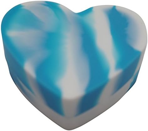 YHS 1pcs 15ml Blue Heart Shaped Silicone Container Silicone Jars NonStick Concentrate Oil Wax Dab