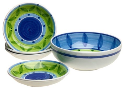 Caleca Bluemoon 5-Piece Pasta Serving Set, Service for 4