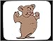 Decorated Mouse Pad with fighting, nose, brown, bear, cub