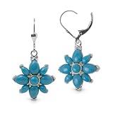 Desert Flower Sleeping Beauty Turquoise Drop Earrings