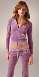 JUICY COUTURE Velour - Juicy Couture Basic Velour Hoodie DEFACE Lilac (2007 Arrival)