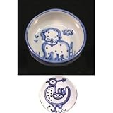 Bowl 4 inches, Gourmet Blue Fowl Pattern