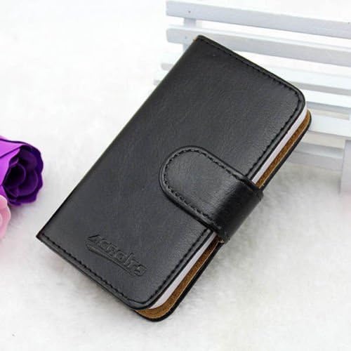 PERFECT FIT Flip Wallet Leather Case Cover For BLU STUDIO 5.0 C HD D534U / D534L (BLACK)