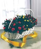 3 4.5-inch Assorted Roses in Handle Basket