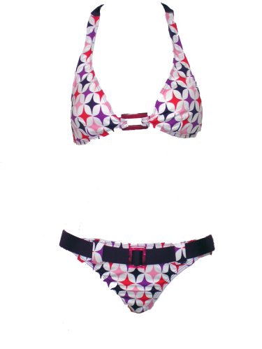 Rampage Violet Star Print Bikini w/Belt S