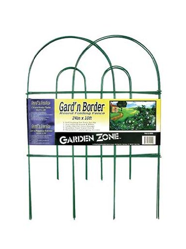 Round Folding Fence Border, 24″ x 10′ Green