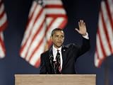 President-Elect Barack Obama Acceptance Speech, Grant Park, Chicago, Illinois, Nov 4, 2008 Photographic Poster Print, 16x12