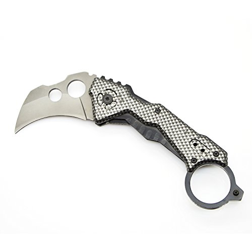 FreehawkÂ® Unique Folding Hunting Knife Hunting Survival Tactical Camping Knife in Grey