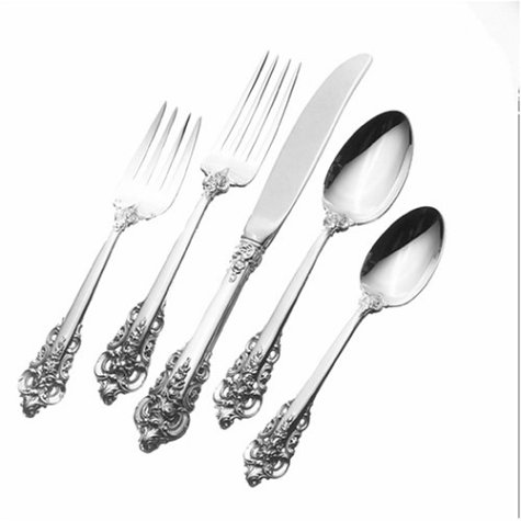 Wallace Grande Baroque 5-Piece Flatware Place Setting, Place Size