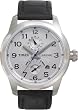 Timex 2D951 Automatic Winder Stainless Steel Watch, Black Genuine Leather Band, Light Gray Dial