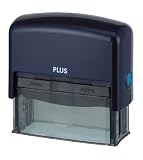 Plus Corporation ID Guard Stamp, Large, Navy, 1 Pad