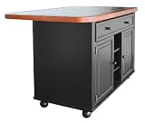 Sunset Trading CY-KI-TT-02-SET - Kitchen Tile Top Island (Black & Cherry)